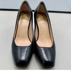 Cole Haan Women’s 10.5 B Black Leather Slip On Heel